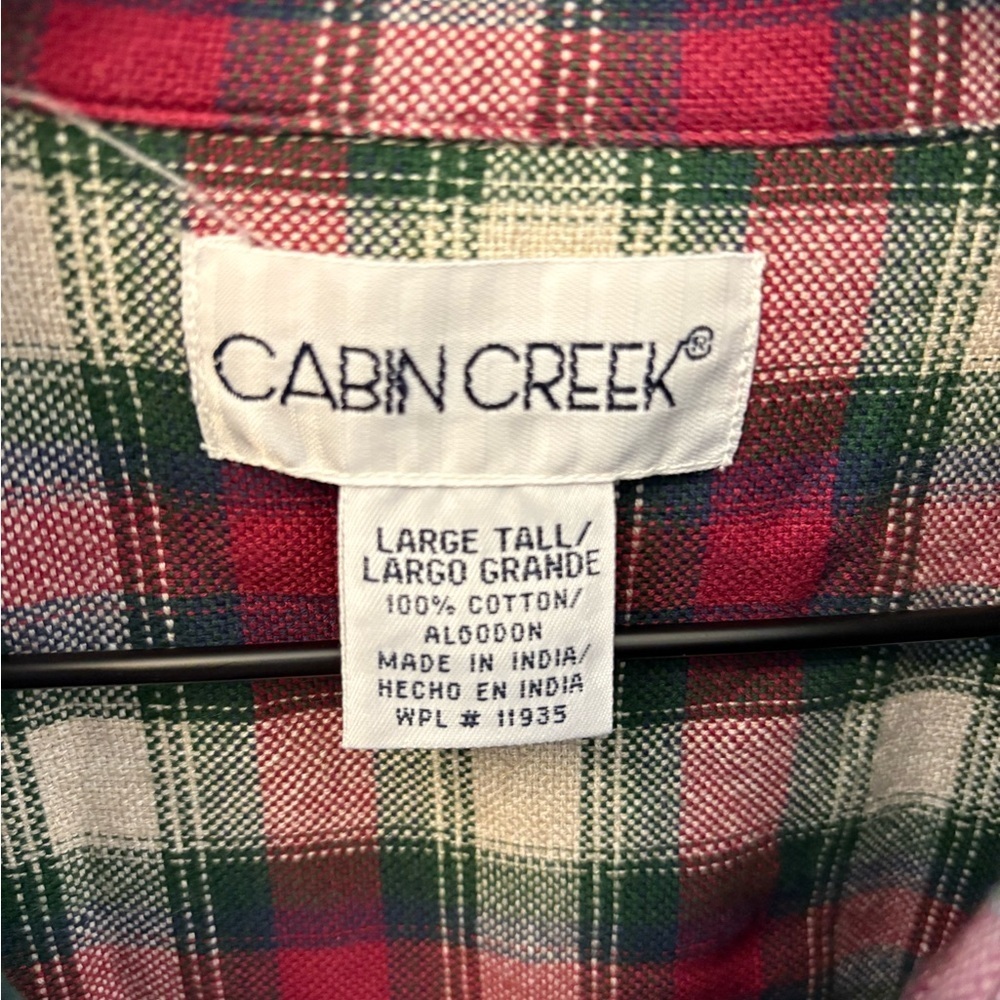 Vintage Cabin Creek Flannel Shirt Corduroy Collar Twilight Bella Swan Core - Picture 5 of 6